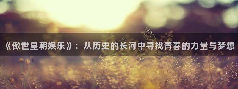 万事娱乐体育代理申请流程：《傲世皇朝娱乐》：从历史的长河中寻找青春的力量与梦想